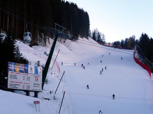 Arrivo pista nera Saslong, libera maschile