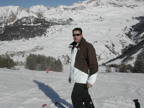 Petite pause en haut des pistes