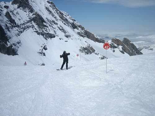 skiing at Gourette resort