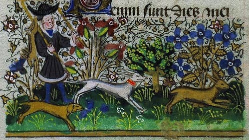 Livre d'heures de Jean de Montauban - Chasse aux lièvres