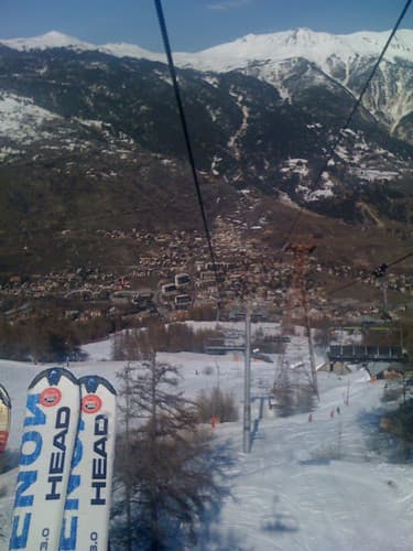 coming DOWN on the ski lift