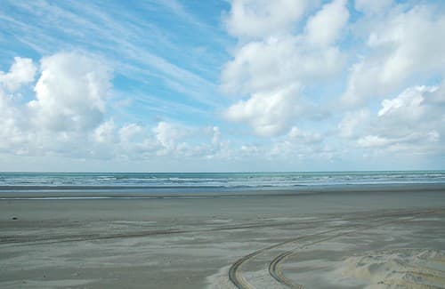Maree basse a Fort Mahon,Somme-France