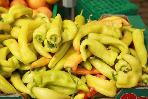 Etalage de fruits et légumes