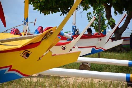 Fisher boats at Sanur beach (Bali, Indonesia 2016)