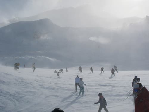 Skiing on Coronet Peak