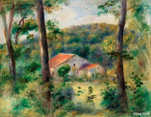 Environs of Briey (Environs de Briey) (1899) by Pierre-Auguste Renoir. Original from Barnes Foundation. Digitally enhanced by rawpixel.