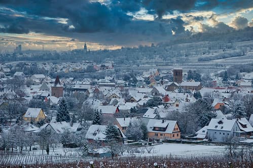 Rosheim in the snow