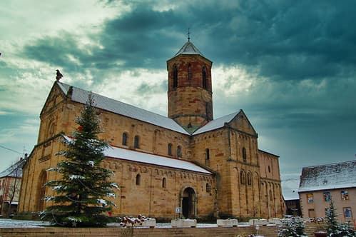 Église Saints Pierre et Paul de Rosheim en Hiver