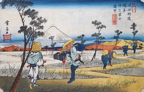 Le relais de Kōnosu de Keisai Eisen (Musée Cernuschi, Paris)