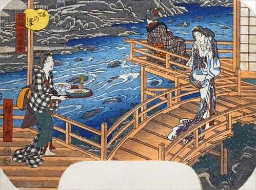 "Yumoto" d'Hiroshige (Musée Guimet, Paris)
