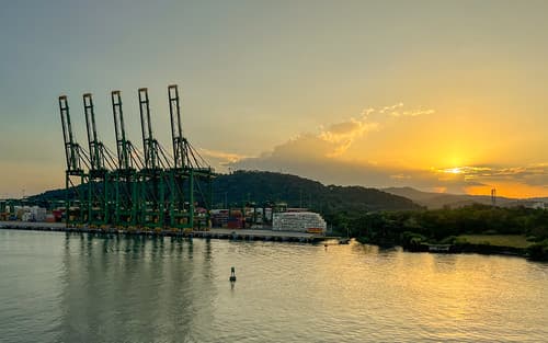 Panama Canal Sunset
