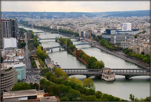 🇫🇷 🇪🇺 El Sena desde la Torre Eiffel (París, Francia, 1-10-2009) ⭐