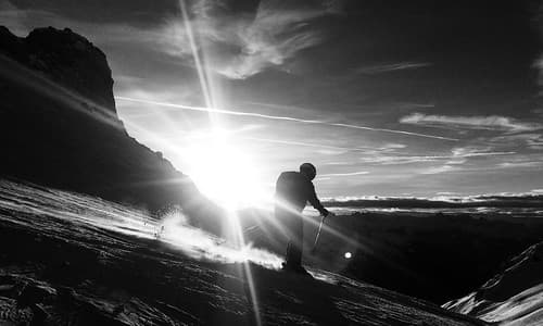 skiing into the night