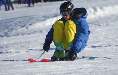 Esquiando sentado en Sextas, Formigal