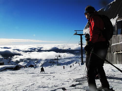 Medic Skiing From The Knoll Ridge