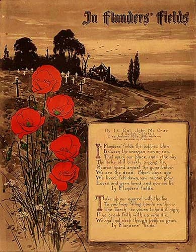 «In Flanders' Fields» - published & illustrated in 1918