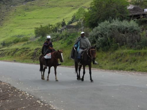 People on Horseback in Lesotho