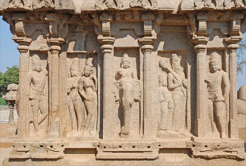 Les temples monolithes (Mahabalipuram, Inde)