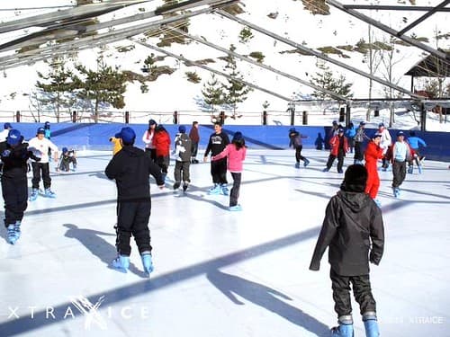 Synthetic ice rink in Sierra Nevada