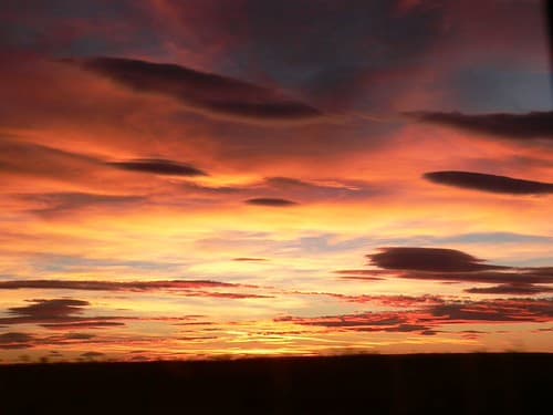 Puesta de sol (entre Madryn y Trelew)