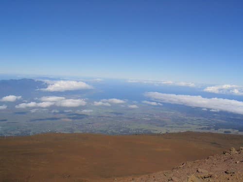 Island of Maui from Haleakala Summit, Haleakala National Park, Maui, Hawaii