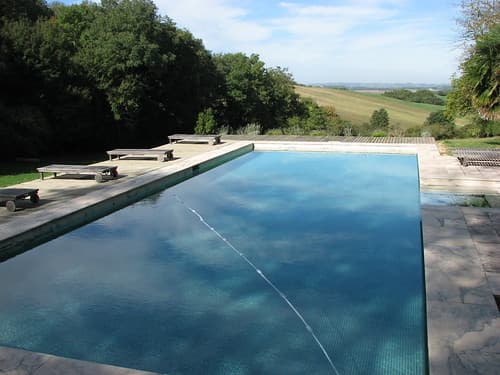 The view from the pool at Lartigolle