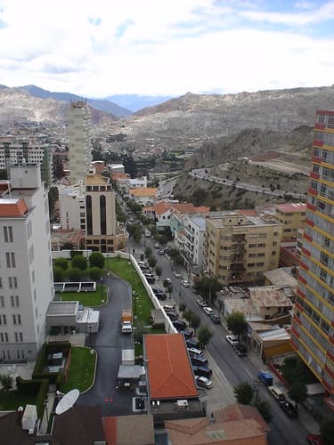 La Paz, vue de haut.