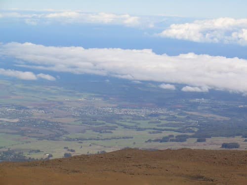 Island of Maui from Haleakala Summit, Haleakala National Park, Maui, Hawaii
