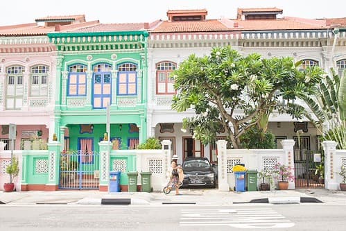Petit paradis pour les photographes, Koon Seng Road dans le quartier de Katong est un incontournable de Singapour. Ces jolies shophouses ont été construites dans les années 1920 et sont aujourd’hui classées au patrimoine national. Tout le quartier vaut v