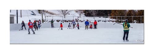 Hockey à Val-David - Québec - Canada