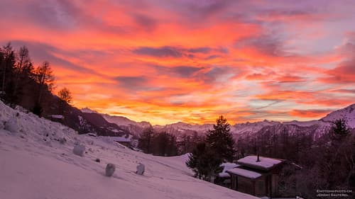 The sky's on fire