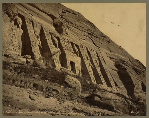 No Known Restriction in the U.S.:  "Nubie, Temple d'Abou Simbel dédié à Athor (Égypte)" by Maison Bonfils, ca. 1876-1899 (LOC)