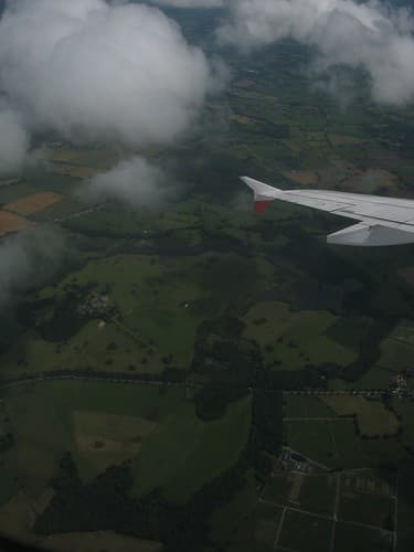 Up in the Air from Manchester to London, England