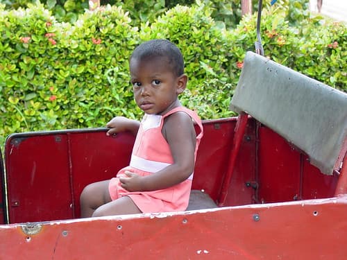 Young Child in Carriage - Santiago de Cuba - Cuba