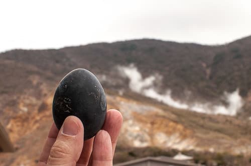 Kuro tamago. Black eggs.