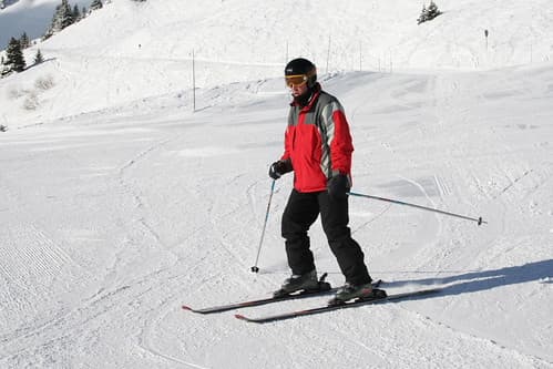 Chris finishing the Loze Est run