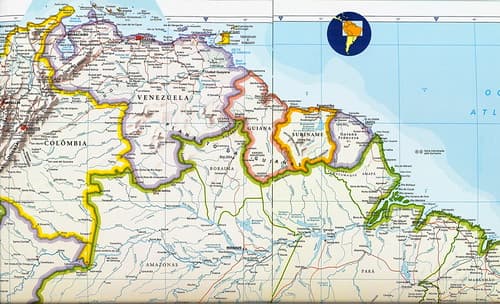 Mapa América del Sur - América do Sul - South America map