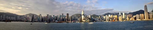 View of Hong Kong Island from Kowloon - Bad Stitch!