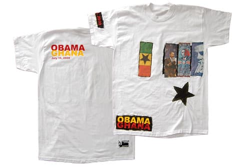 White T-Shirt: Obama in Ghana (0052)