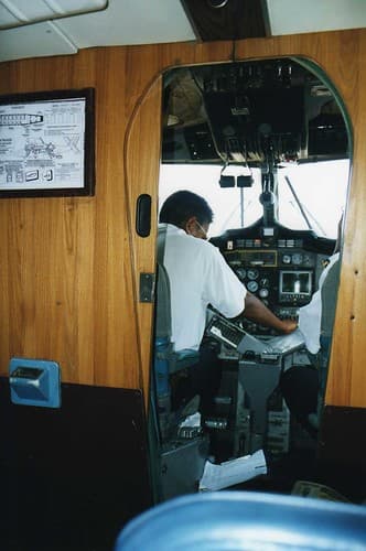 On board the plane