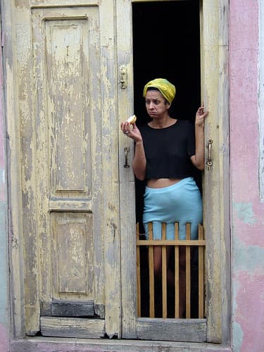 Woman in Doorway - Santiago de Cuba - Cuba