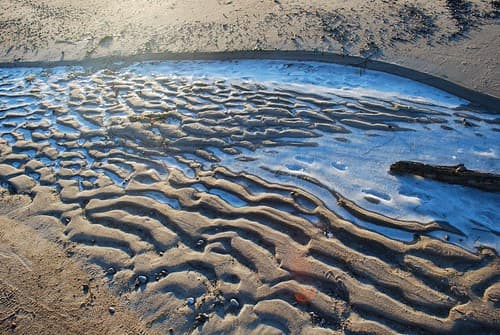 Med Malte på stranden