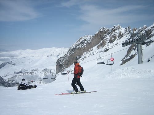 skiing at Gourette resort