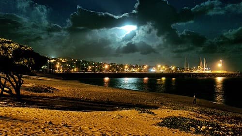 St Pierre de La Reunion by Night