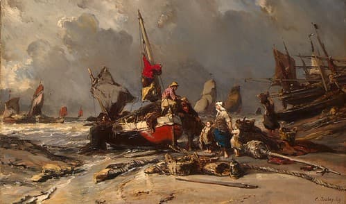 Louis Gabriel Eugene Isabey - After a Storm [1869]