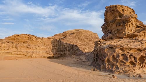 Rocks in the Wadi Rum desert