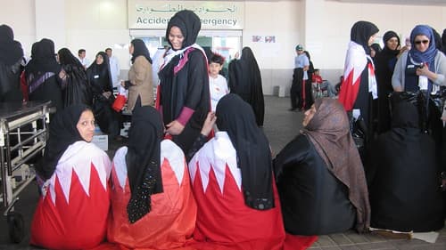 Female protesters