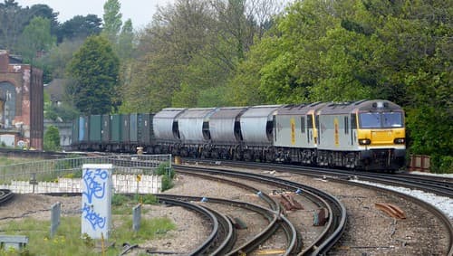 92037 and 92019 Barry Docks ABP (Dow Corning) to Dollands Moor (then Amberieu and Notre Dame-de-Briancon, France)