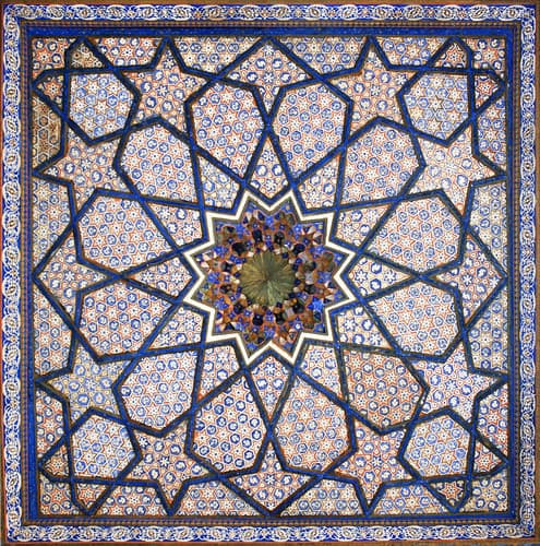 Décor de la mosquée Khodja Akhrar (Samarcande, Ouzbékistan)