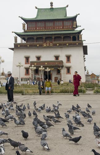 Gandan Khiid monastery, Oulan Bator